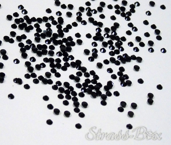 Jelly JET AB SS10/~3mm NON HOTFIX Rhinestones zum Kleben schwarz Irisierend RESIN