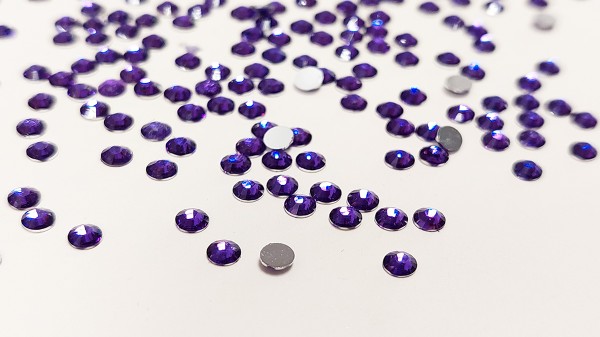 Jelly VIOLETT / CHROM / Lila SS10/~3mm NON HOTFIX Rhinestones zum Kleben RESIN