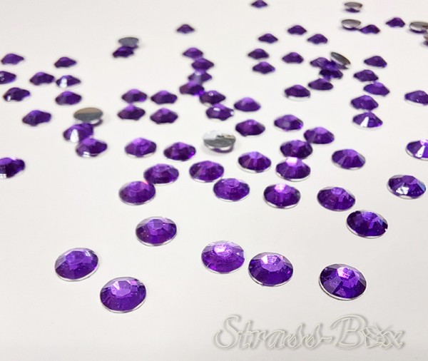 Jelly VIOLETT/Chrom SS20/~5mm NON HOTFIX Rhinestones zum Kleben Lila RESIN